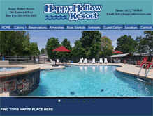 Tablet Screenshot of happyhollowresort.com